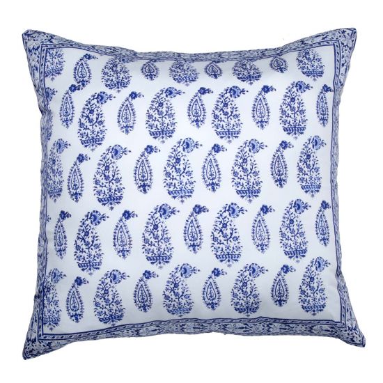 Malabar Paisley Reversible Euro - Deep Blue